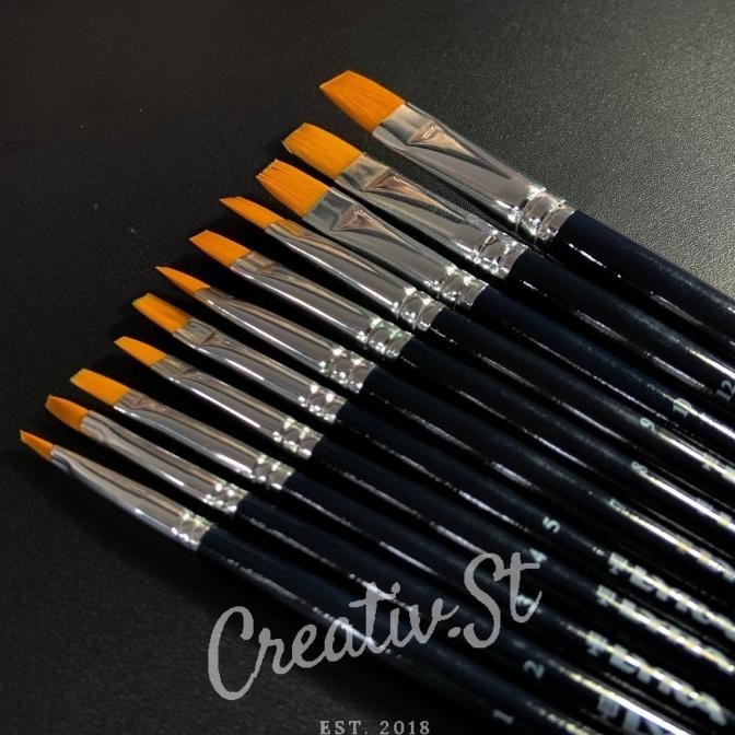 

Kuas Lukis Lyra Giotto Flat No 01 - 16 Set Taklon Art Brush Original Dan Terpercaya