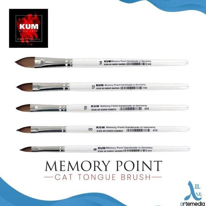

Kuas Lukis Kum Memory Point Cat Tongue Synthetic Brush Short Handle Original Dan Terpercaya