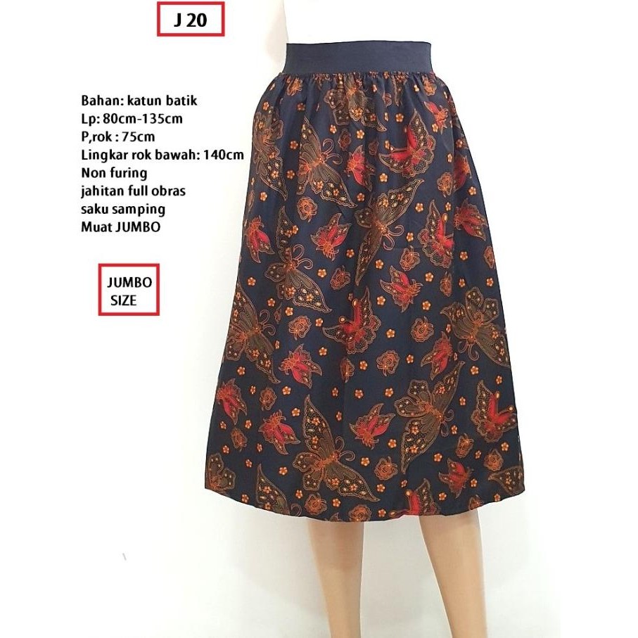 ROK KARET BATIK SUPER JUMBO 7/8 ROK BATIK JUMBO TANIA h24
