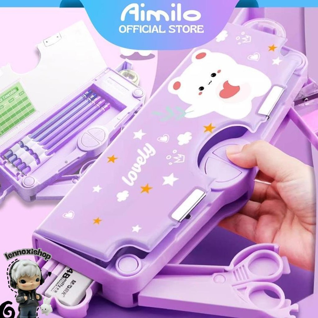 

[Ready] Aimilo Kotak Pensil Anak Perempuan Tempat Pensil Anak Perempuan Kotak Pensil Multifungsi Kado Anak Sd Murah
