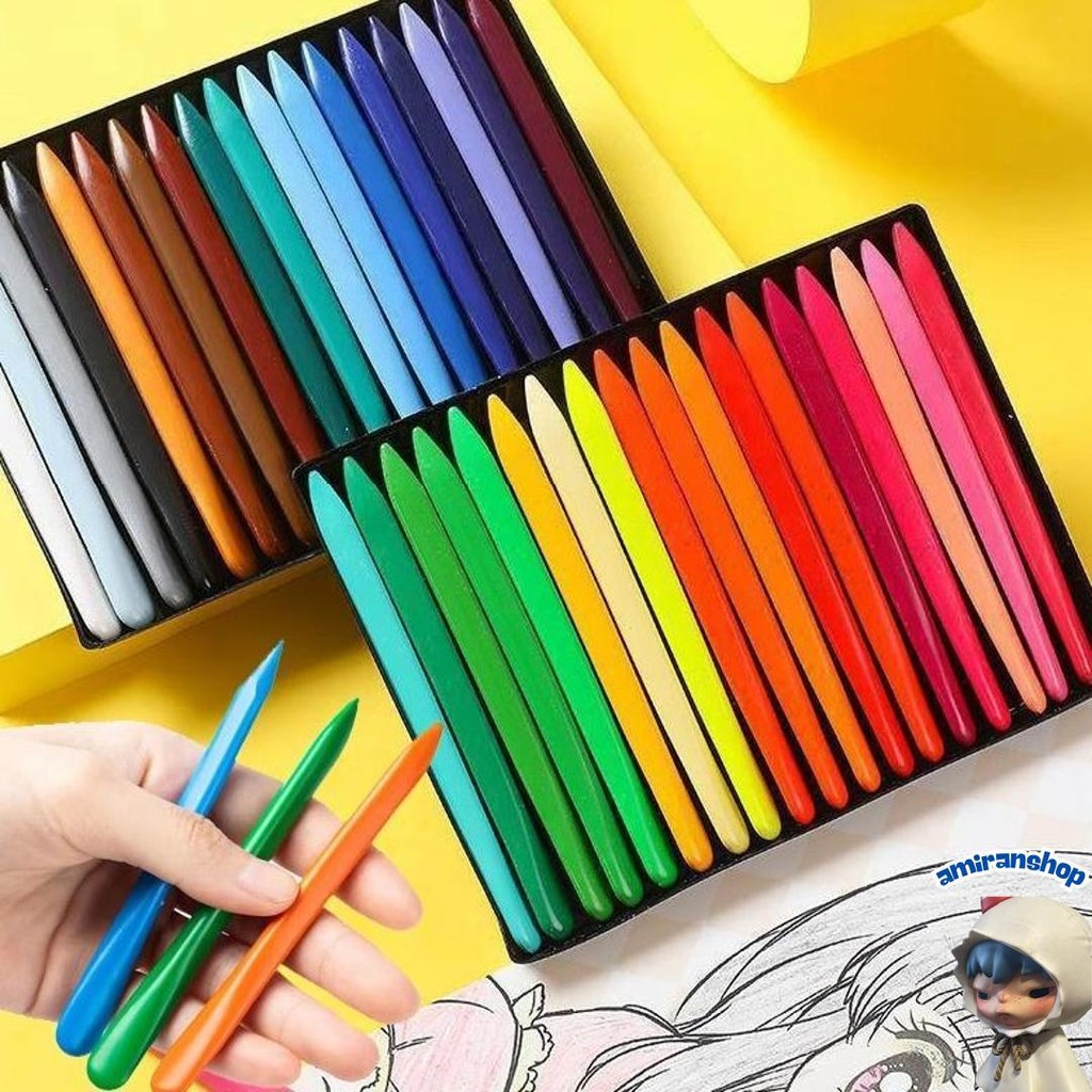 

Krayon Sekolah 12/24/36Warna Cerah Crayon Mewarnai Anti Air Anti Tangan Kotor Bentuk Segitiga Ergonomis Tidak Beracun Bisa Dicuci Oishii Murah