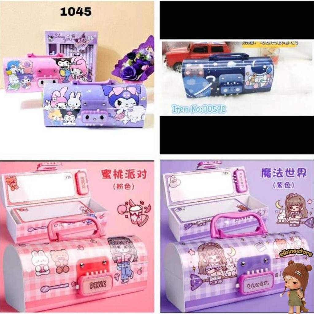 

[Free Bubble+Dus] Tempat Pensil Model Tas Snr D-3051 / Kax 300-62 / D-1111 Kuromoi Melody Girl 1044 +Kunci Pin Locker Kilat