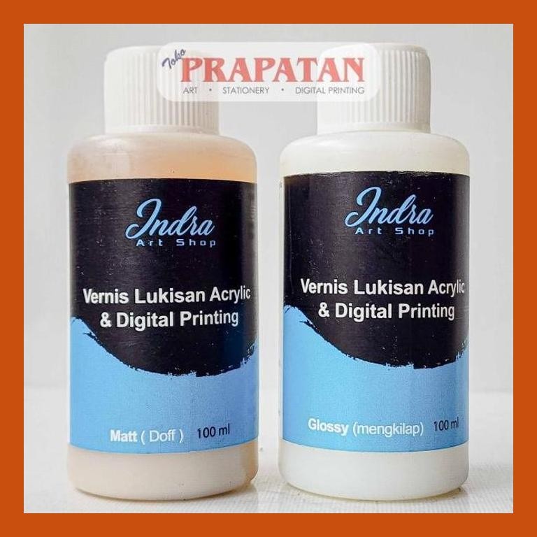 [ PERALATAN LUKIS / GAMBAR ] INDRA ACRYLIC VARNISH 100ML | VARNISH CAT AKRILIK GOOD QUALITY