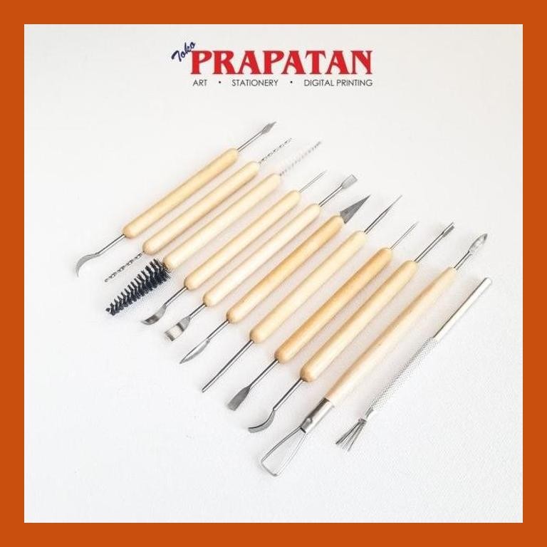 

[ PERALATAN LUKIS / GAMBAR ] V-TEC CLAY TOOL SET 11 PCS E0088-10B/6 / ALAT SCULPT / ALAT UKIR SIAP KIRIM
