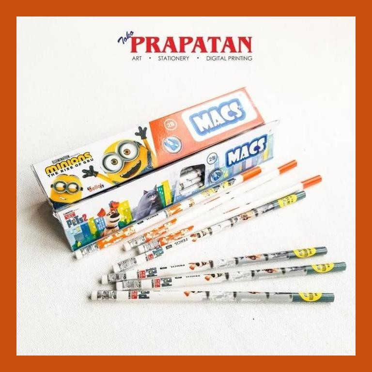

[ PERALATAN LUKIS / GAMBAR ] PENSIL MACS 2B 12PCS / PENCIL PACKING AMAN