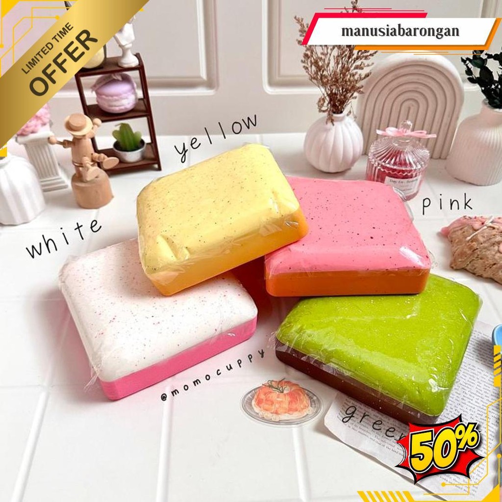 Ready Stock Jumbo Sticky Toast Bread  Squishy Super Slow & Super Soft Termurah Banget