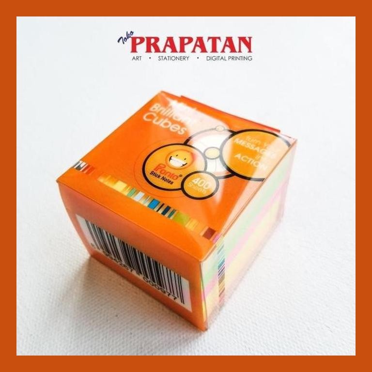 

[ PERALATAN LUKIS / GAMBAR ] PRONTO MINI BRILLIANT CUBES 50X50MM 400 SHEETS STICKY NOTES GOOD QUALITY