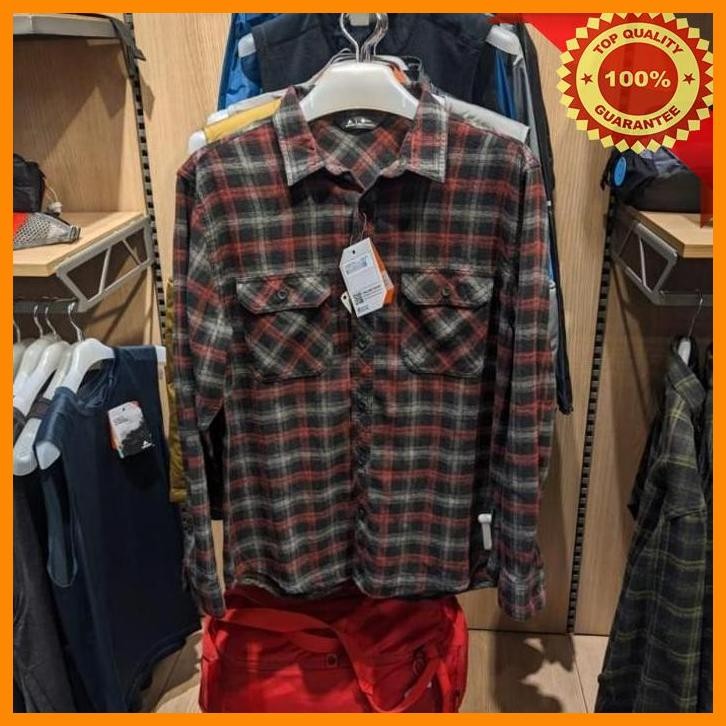 [otd] eiger kemeja flanel rocktrail neu 2.0 shirt ls - terracotta