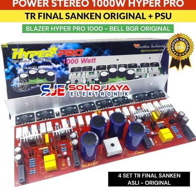 KIT POWER BLAZER 1000W STEREO HYPER PRO TR SANKEN JAPAN ASLI 2SC3858 - 2SA1949 PLUS PSU POWER SUPPLY