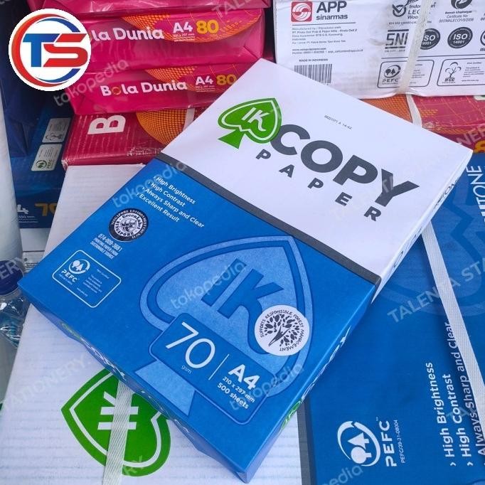 

kertas Photo Copy Print HVS copy paper A4 70 gram (1 rim)