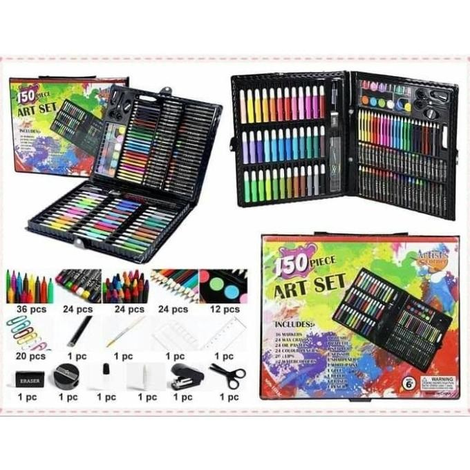 Sd83 Pensil Warna Art Set Full Crayon 150 Pcs Anak Alat Seni Lukis Gambar