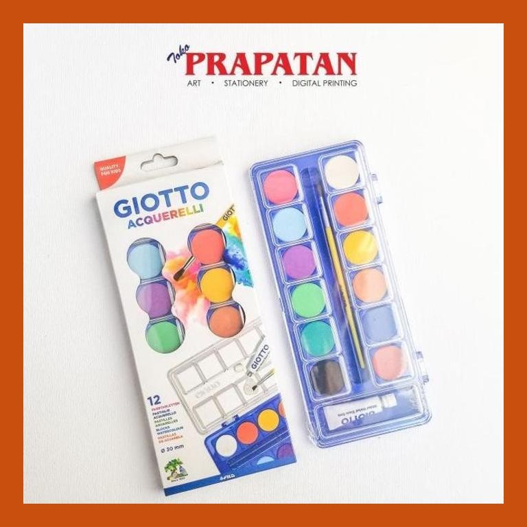 

[ PERALATAN LUKIS / GAMBAR ] GIOTTO ACQUERELLI BLOCK 12 WARNA DIA 30MM 5208 SIAP KIRIM