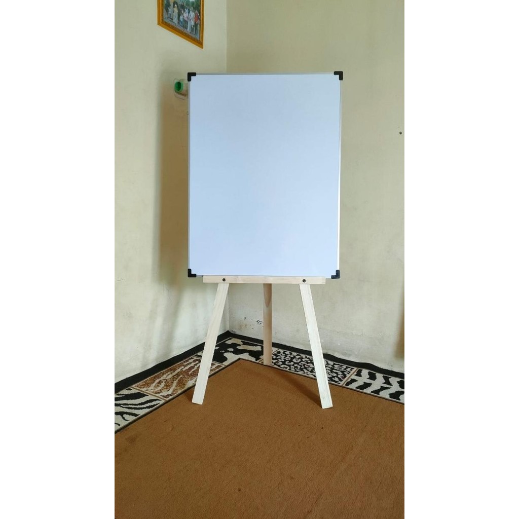 

Whiteboard Standing Vertikal,Papan Tulis White Board,Penyangga Polos tidak di Cat
