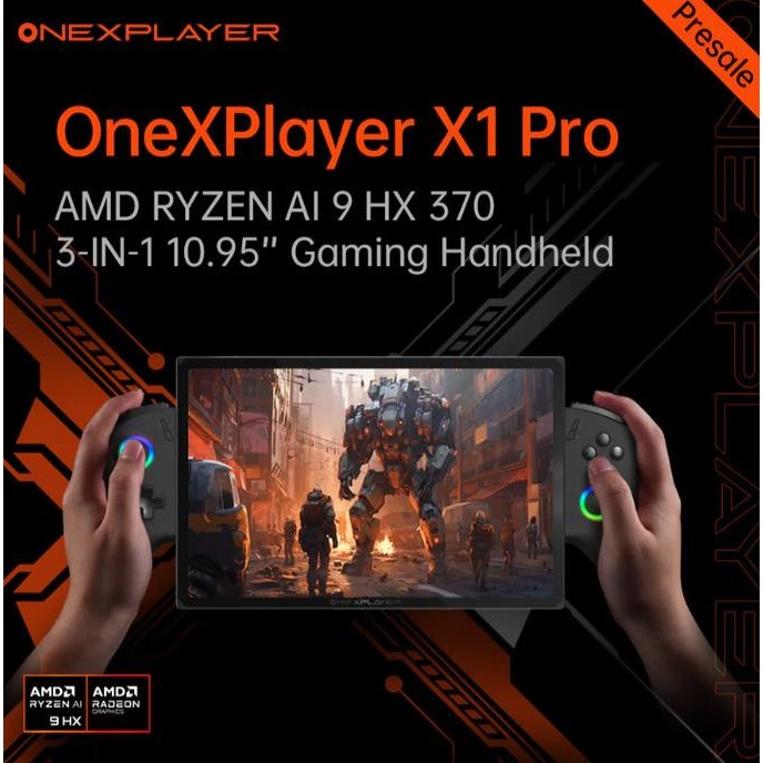 BEBAS ONGKIR - OneXPlayer X1 Pro OXP X1 PRO Ryzen AI HX 370 X1 10.95inch 2025 Laptop PC Handheld Gam