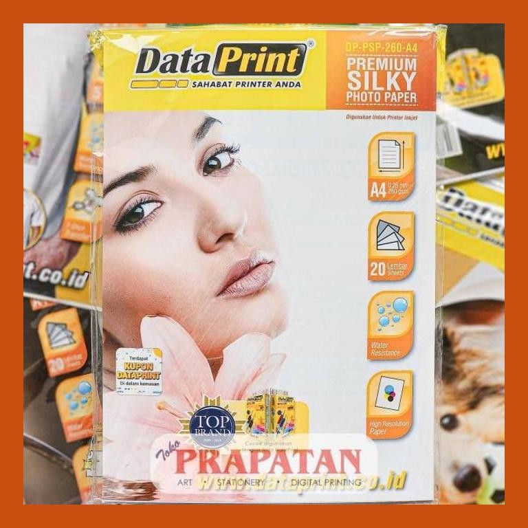 

[ PERALATAN LUKIS / GAMBAR ] DATA PRINT PREMIUM SILKY PHOTO PAPER DP-PSP-260-A4 | KERTAS FOTO COD