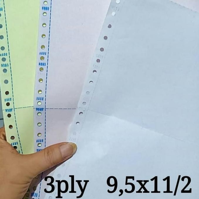

Kertas 3ply komputer continuous form 9.5x11/2 isi 250set