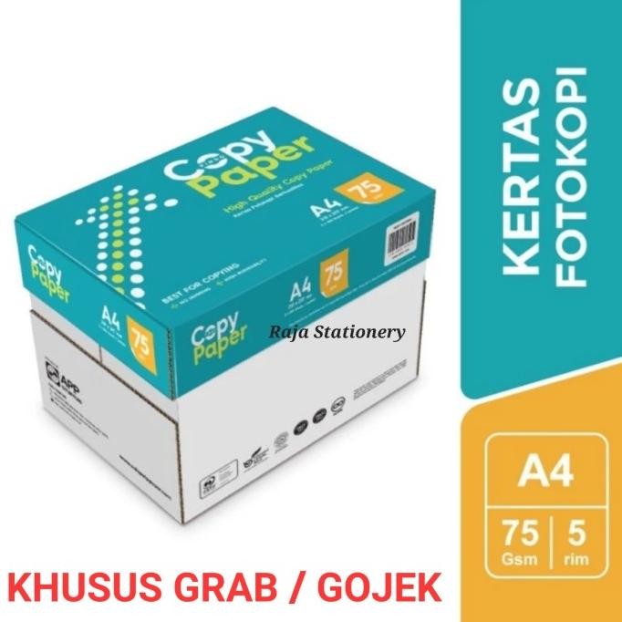 

COPY PAPER A4 75GR KERTAS HVS A4 FOTOKOPI KUALITAS PAPERONE [5PCS]