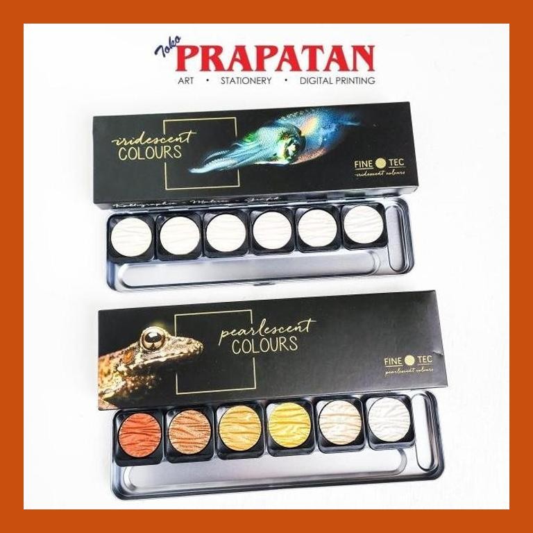 

[ PERALATAN LUKIS / GAMBAR ] FINE TEC WATERCOLOR PEARLESCENT COLORS 6PCS SET SIAP KIRIM