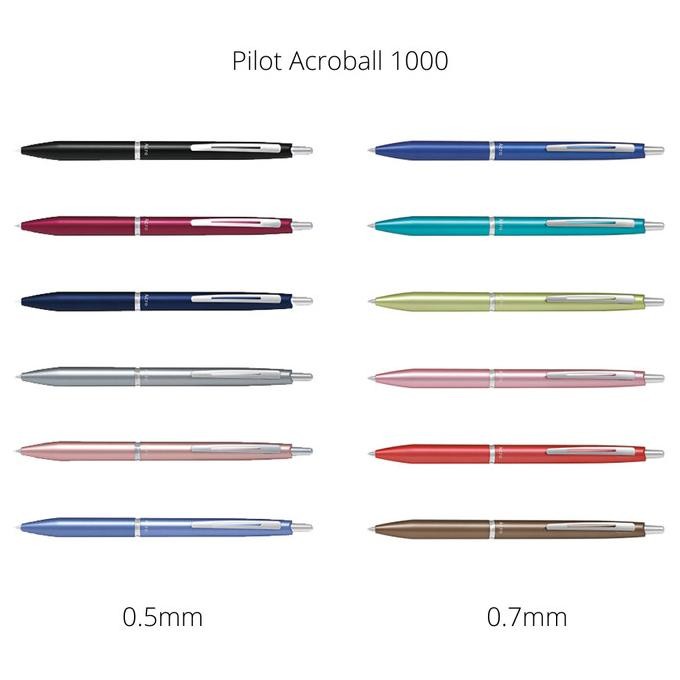 

TERLARIS - Pilot Acroball Acro 1000 Ballpoint Oil-Based Ink Pen 0.5mm 0.7mm