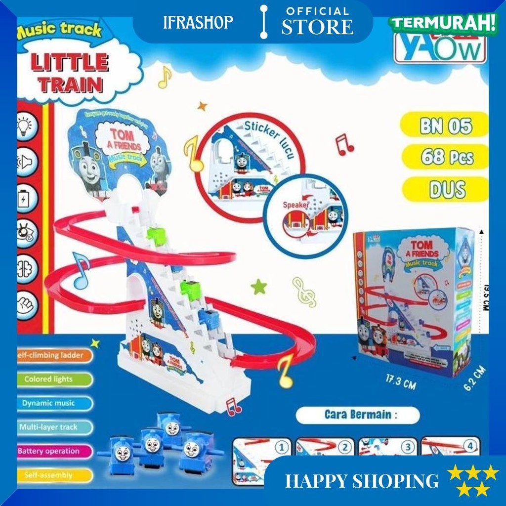 Mainan Track Slide Tangga Lintasan  / Mainan Kereta Magnetic Track Thomas  / Mainan Track Tangga Beb
