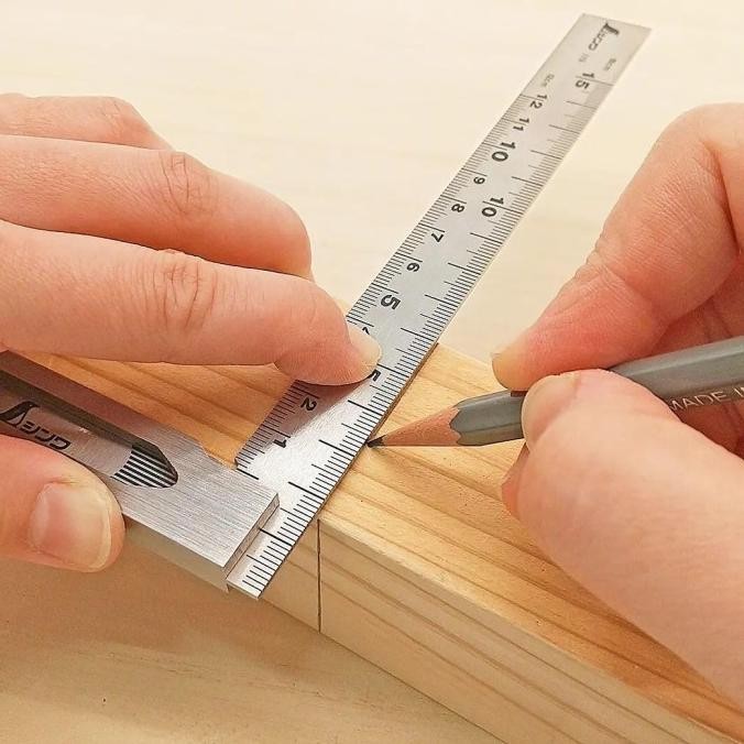 

TERLARIS - Penggaris Siku 15 cm 62009 SHINWA Scale Stainless Steel Square