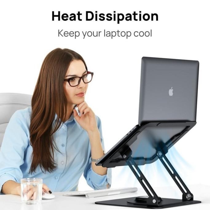 Universal Stand Laptop Aluminium 360 Rotating Alumunium For Laptop Macbook Asus Acer 11-17.3" Inch H