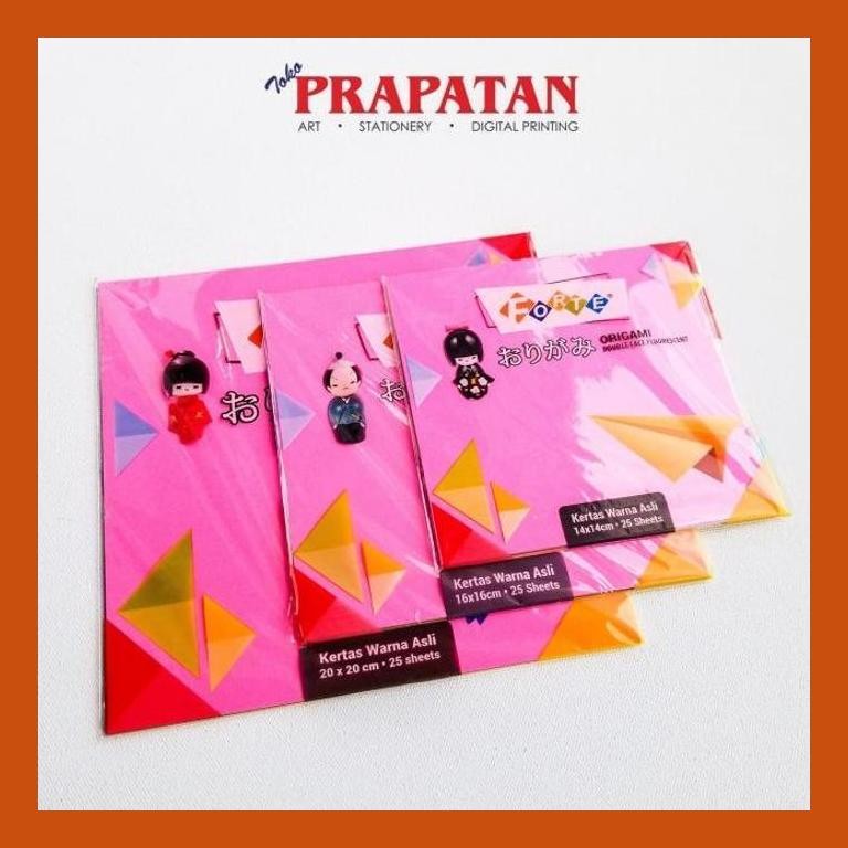 

[ PERALATAN LUKIS / GAMBAR ] KERTAS LIPAT ORIGAMI 16X16CM 25 LEMBAR DOUBLE FACE FUORESCENT PACKING AMAN