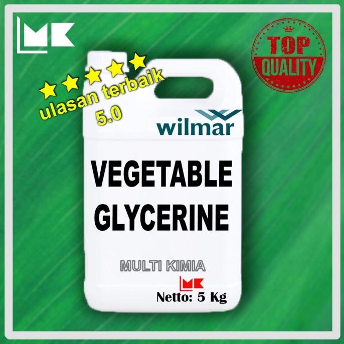 

TERMURAH - GLISERIN -VEGETABLE GLYCERINE - USP GRADE merk WILMAR 5 Kg