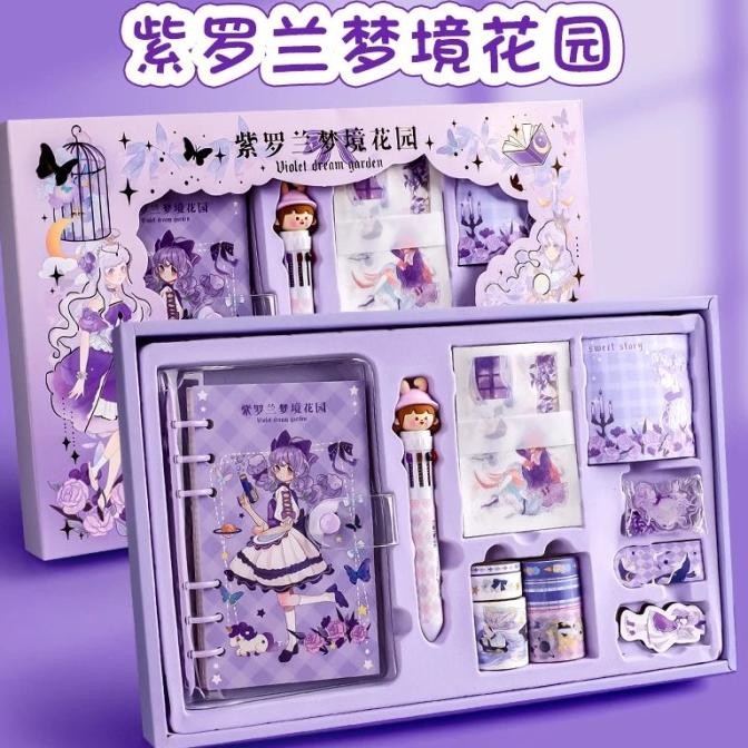 

Paket Alat Buku Tulis Lengkap 6 in 1 Gift Box Hampers anak/Hadiah