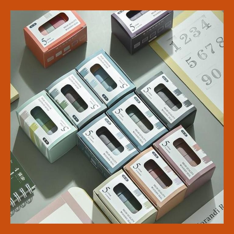 

[ PERALATAN LUKIS / GAMBAR ] WASHI TAPE 5 ROLLS PASTEL COLORS / MASKING TAPE / DECORATIVE TAPE COD