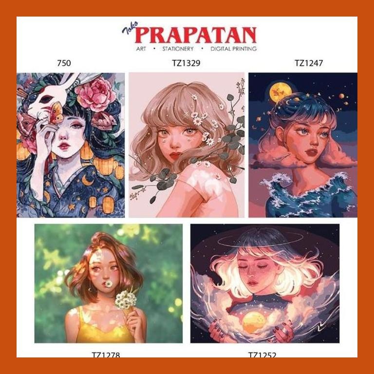 

[ PERALATAN LUKIS / GAMBAR ] PAINT BY NUMBER 40X50CM NO FRAME / DIY PAINTING / PAINTING KIT PACKING AMAN