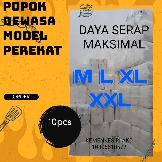 Popok Dewasa Model Perekat Uk Xxl Isi 10Pcs