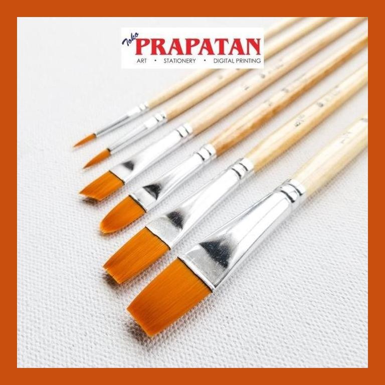 

[ PERALATAN LUKIS / GAMBAR ] KUAS LUKIS V-TEC SET 6 PCS A21547-6A / V-TEC PAINT BRUSH PACKING AMAN