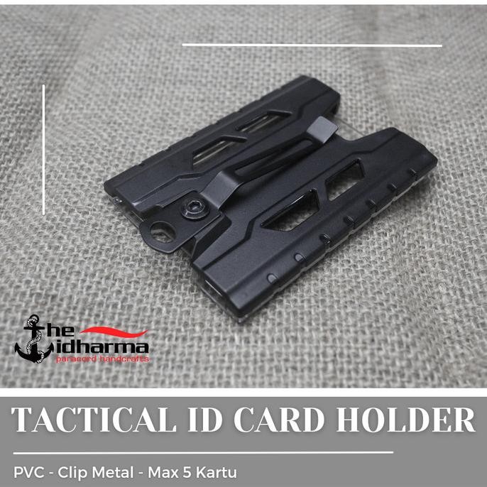 

NEW ID Card Holder Tactical 4 Kartu Clip Metal