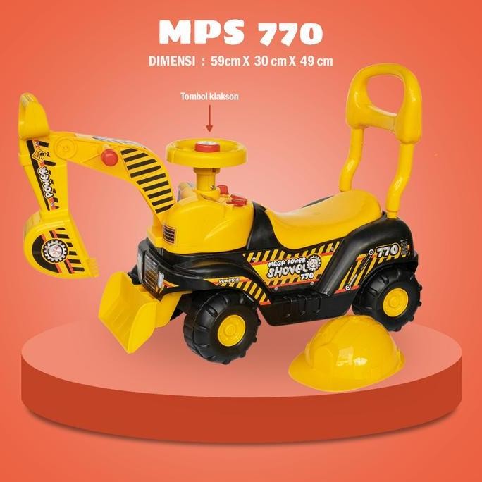 SGTOYS MPS 770 MOBIL EXCAVATOR MAINAN ANAK KEROK LENGKAP HELM 1304T
