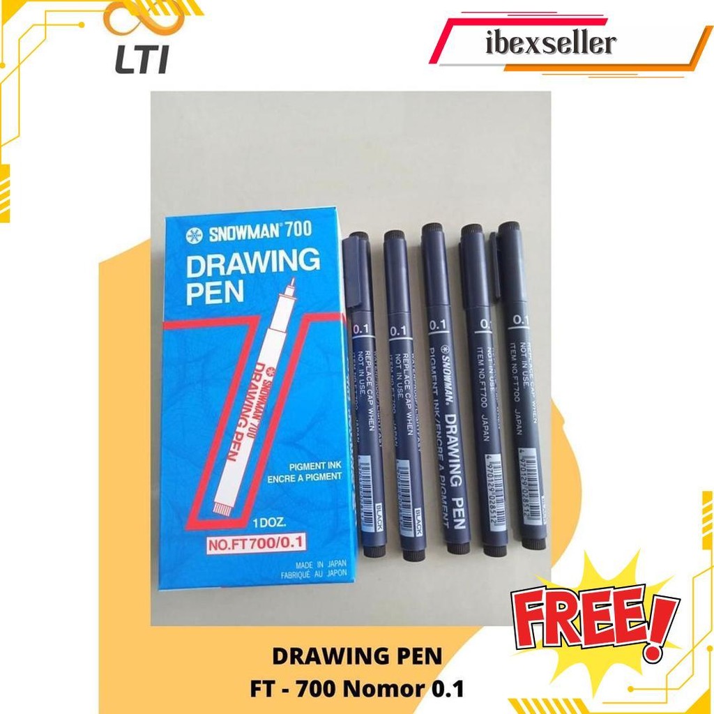 

Snowman Drawing Pen Ft - 700 Hitam Pena Gambar Termurah 0.05 - 0.7 - Hemat Gratis Ongkir