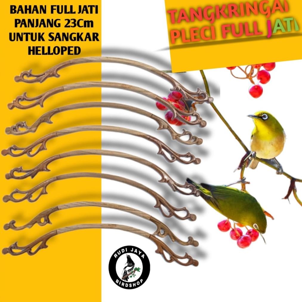 GF21 Tangkringan Ukir Pleci dan Konin Kayu Asem Asam Burung Konin Kolibri Sogon Pleci Untuk Pangkrin