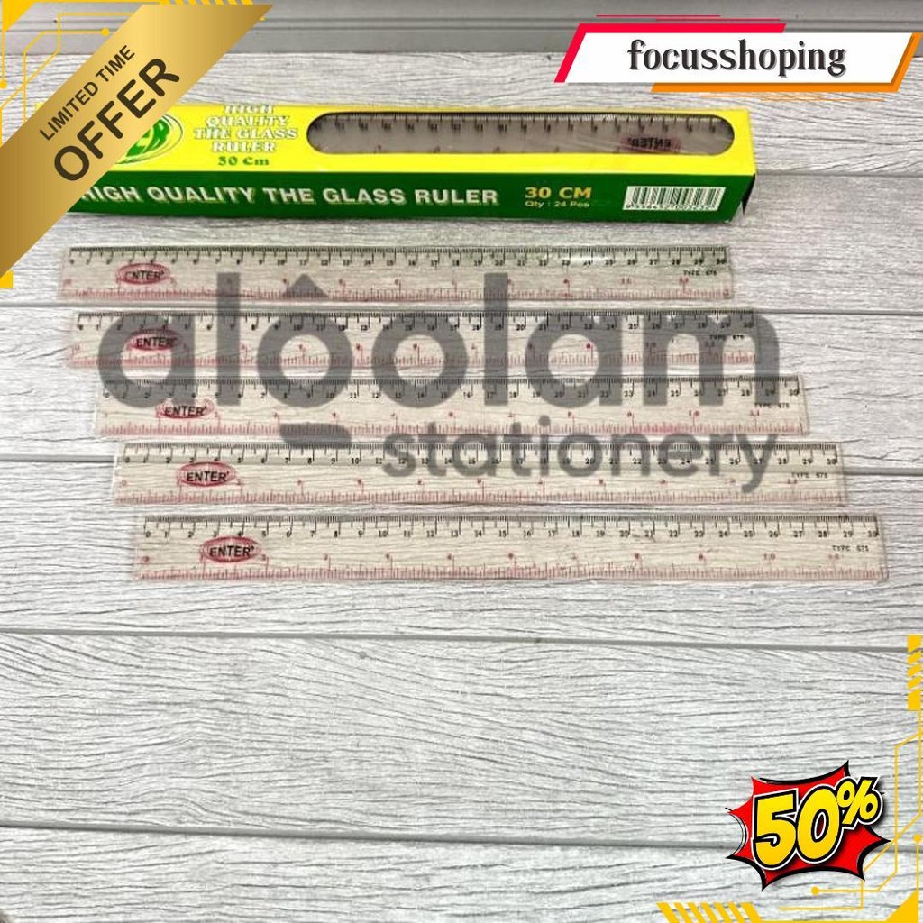 

Selusin ( 12 Pcs ) Penggaris Plastik Mika 30 Cm Terlaris