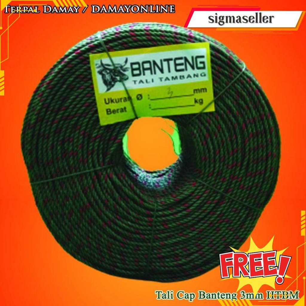 

Tali Tambang 3Mm Hijau Bintik Merah / Rol ( Harga Per Rol ) Cod