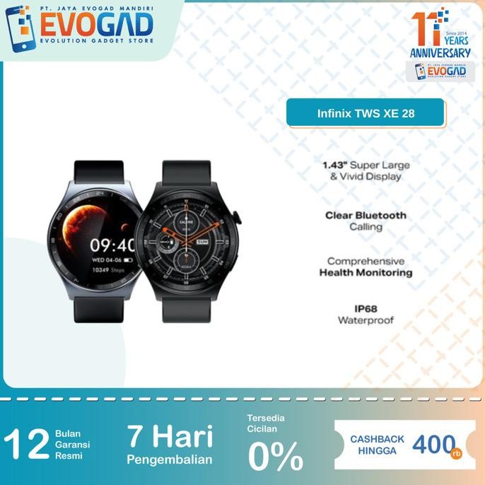 INFINIX SMARTWATCH 3E | GARANSI RESMI INFINIX 1204T