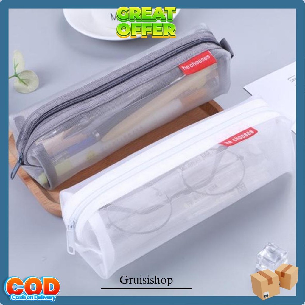 

Tempat Pensil Transparan Simple Style Anti Air Korea Bisa Cod