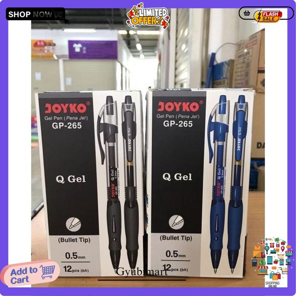 

Pulpen Joyko Gp -265 Q-Gel / ( 1Pak/12Pcs) Original Produk