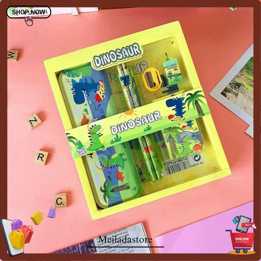 

Alat Tulis Anak Set Stationery Untuk Hadiah Anak Sekolah Animal Space Astronaut / Alat Tulis Set Karakter Kado Notes Kotak Pensil Rautan Penggaris Penghapus Cod