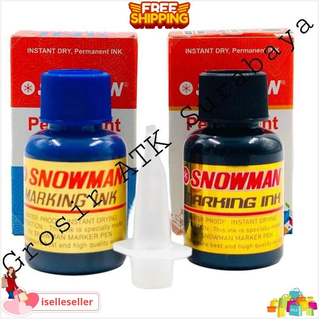

Tinta Snowman Permanen / Refill Spidol Snowman Permanen Permanent Mig 20 / Mig-20 Gratis Ongkir