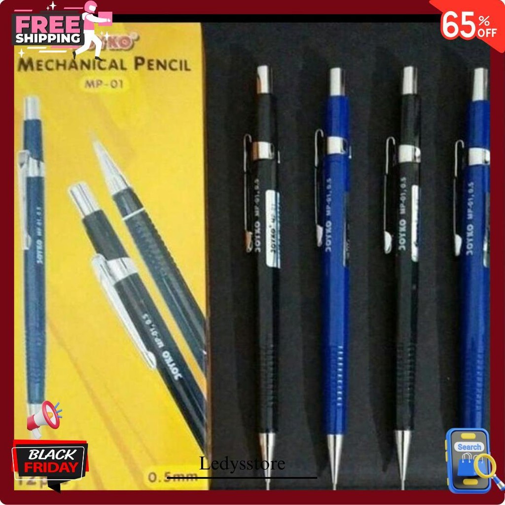 

1 Pensil Mekanik Joyko 0,5 Mm Desain Elegan Isi 12 Original Produk