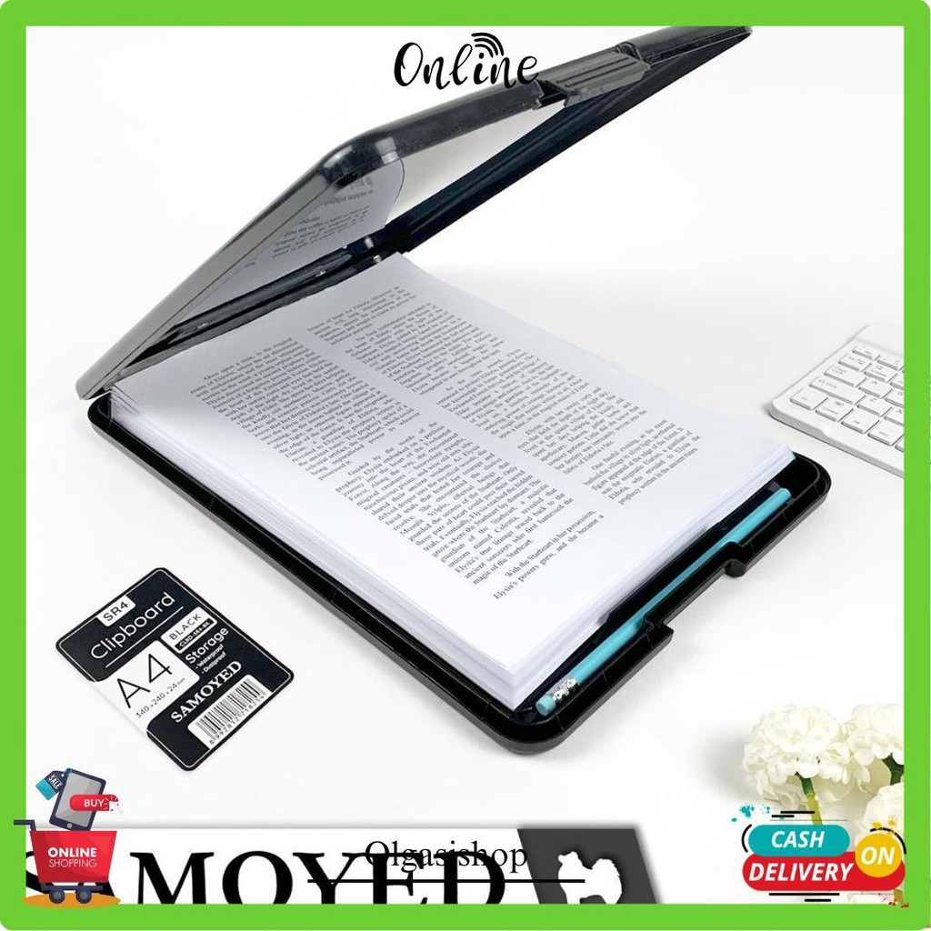 

PapanKlip / Jalan / Dada / Alas Ujian / Clipboard With Storage / Organizer A4 Samoyed Clbd-Sr4 Gratis Ongkir