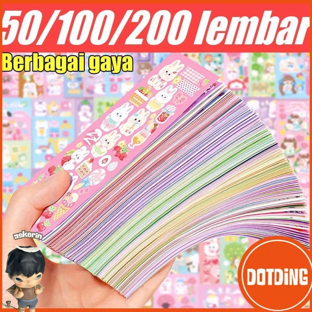 

[Cod] 200 Lembar/100 Lembar/50 Lembar Berbagai Kartun Shiny Stiker Set Mahasiswa Hias Diy Bahan Stiker Lucu Murah