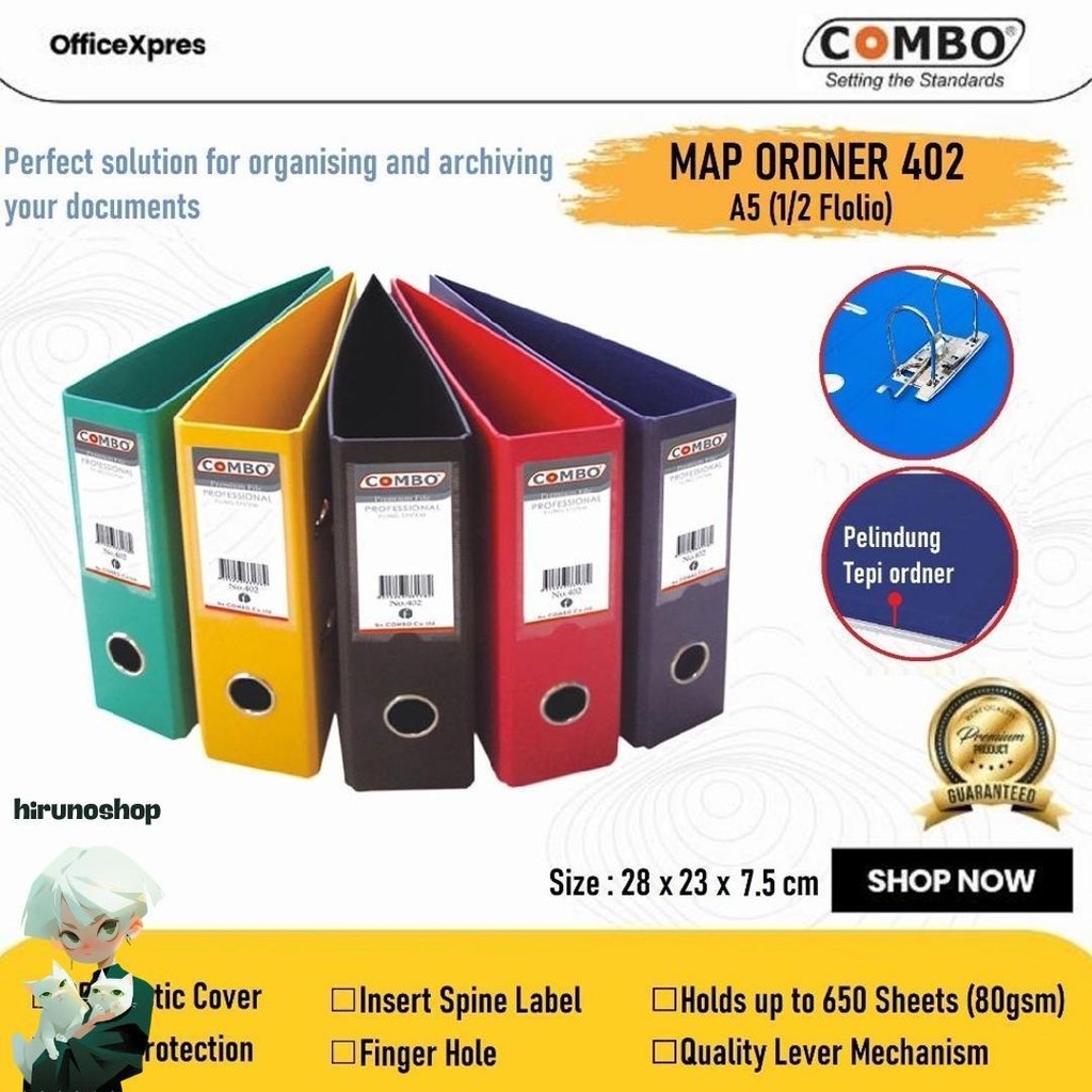 Odner Pvc Colour / File Kwitansi / File Pvc 402 Warna Combo / Map Ordner Folder File A5 Murah