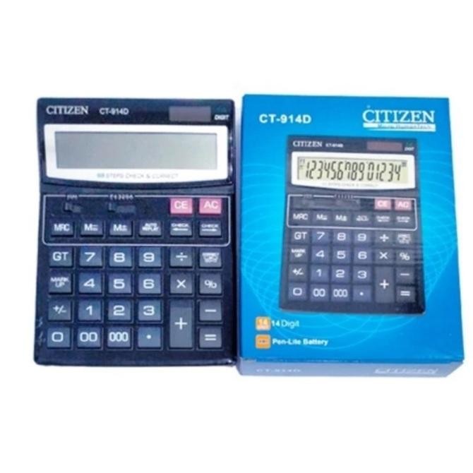 

rf-45 Citi.Zen CT-914D Check Correct Kalkulator Cek Ulang 14 Digit LCD Besar CT914D Viral