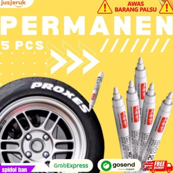 

Promo JFactory Spidol Ban Permanen Oil Based Waterproof 5mm 5 PCS COD